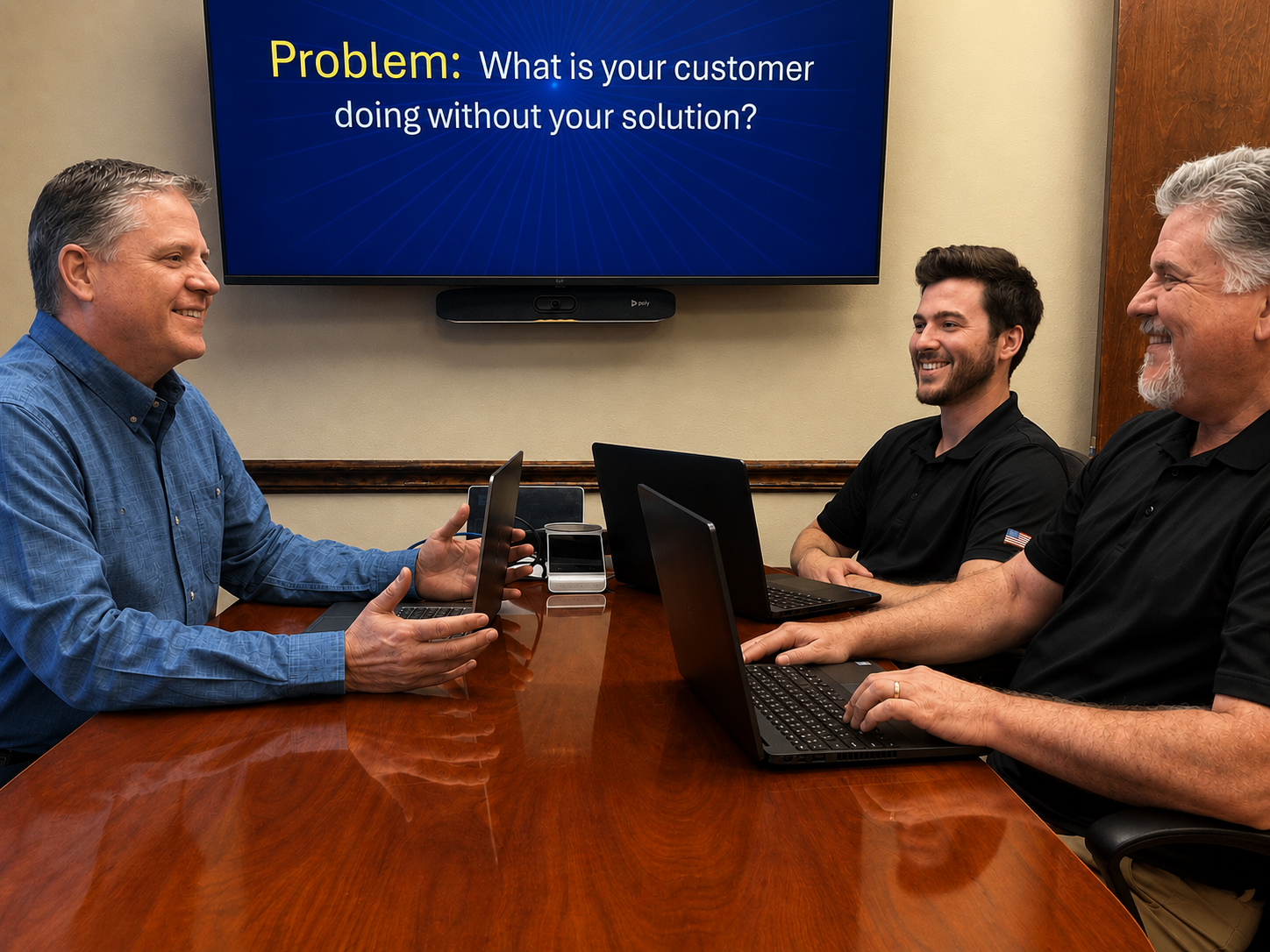 Scott McLin working with clients on their sales processes